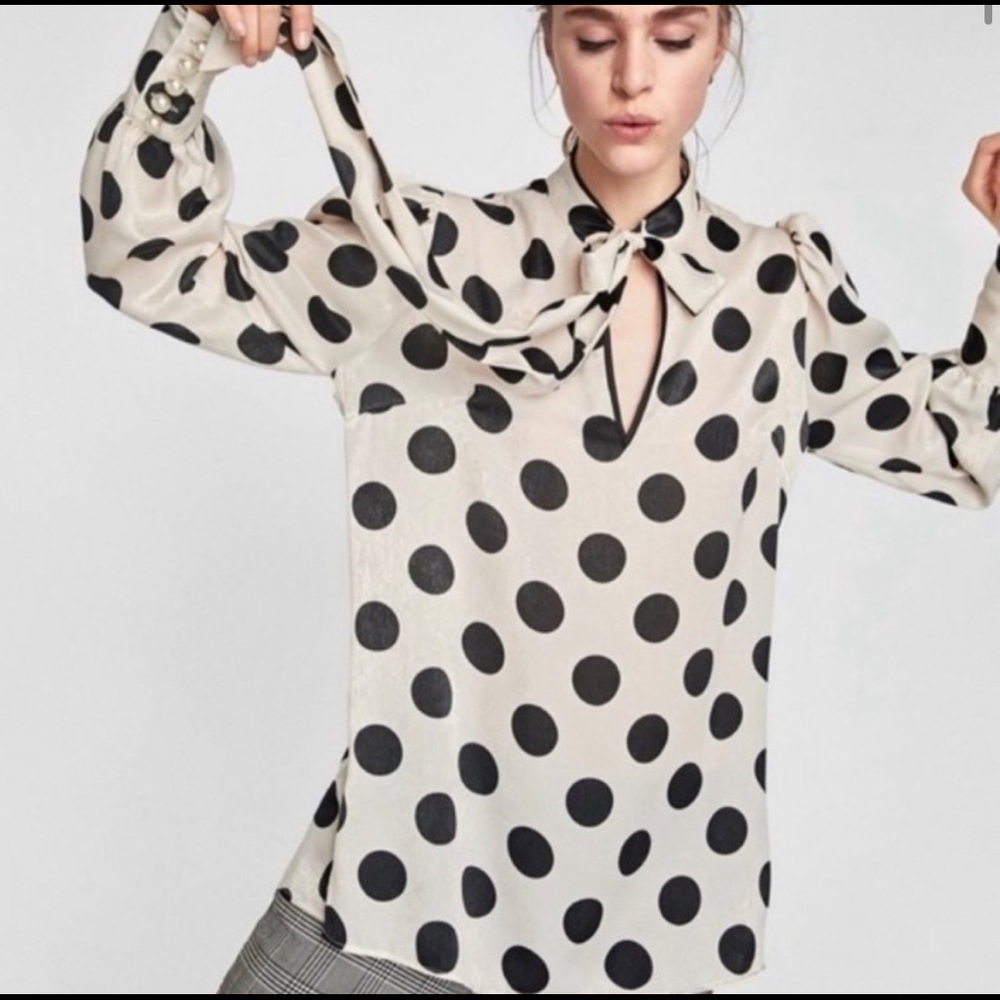 Polka dot Zara top